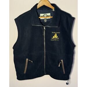 North End All Climate Wear Zip Up Fleece Vest Men’s Large Black
